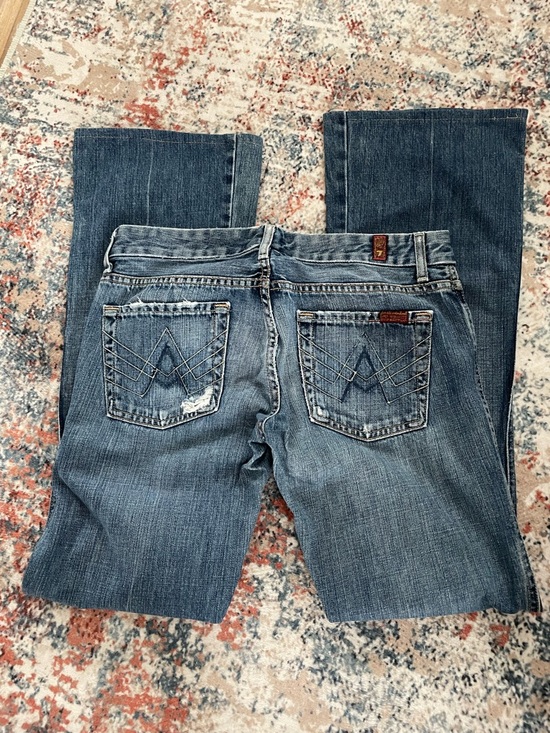 7 For All Mankind Denim - 7 For All Mankind Women's Boot Cut Jeans - Light Blue Denim size 28 x 31